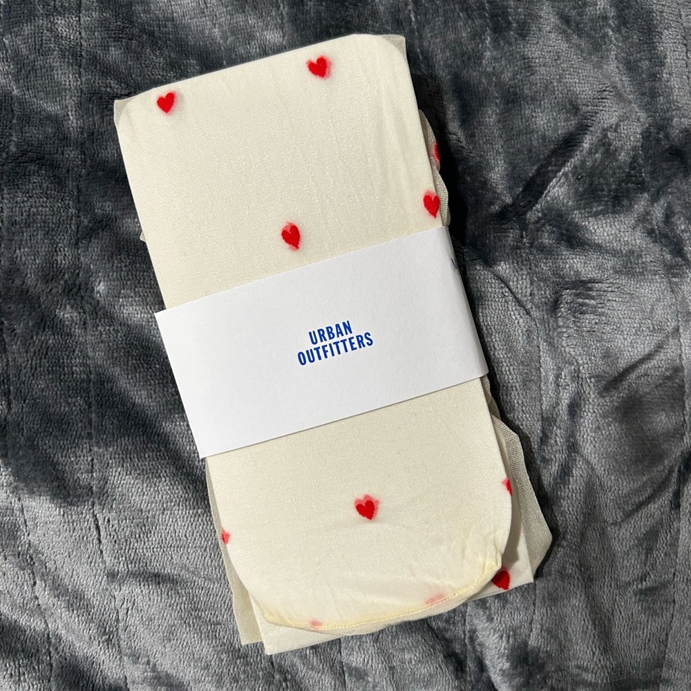 Valentines heart sheer nylons